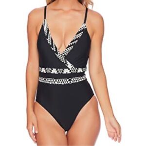 Athena Mystique Surplice Mailot One Piece Swimsuit 🌞